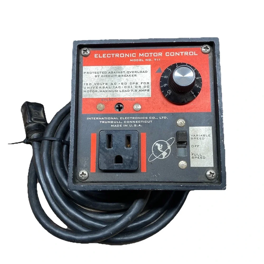 International Electronics Motor Speed Control 711 7.5A 120V Vintage AC Rare‎ - Picture 2 of 3